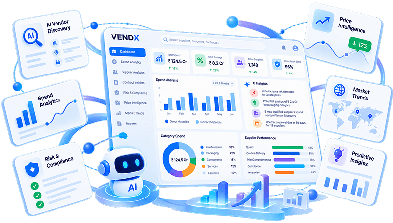 VENDX intelligence procurement module illustration